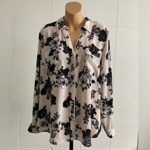 Candies Floral Print Button Down